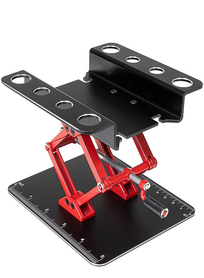 hopsupRC حامل إصلاح سيارات التحكم عن بعد من هوبس أب آر سي، مناسب لسيارات TRX4 و Axial و Redcat و Losi RC بمقياس 1/8 و 1/10 و 1/12 و 1/16، مصنوع من الألومنيوم، قابل للدوران 360 درجة، أسود اللون. - Image 1